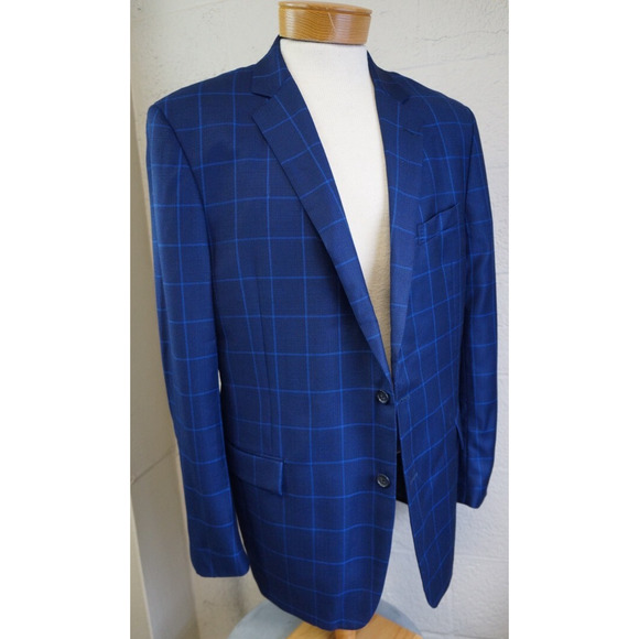 Brooks Brothers Sport Coat 46L Brown Blazer Regent Reda Wool window pane - Picture 3 of 14